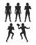 Collection of Silhouettes. Football Players Set