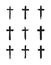Collection of simple Christian cross