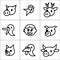 Collection of simple icons pets