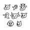 Collection of simple icons pets