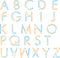 Collection of simple letters alphabet. Vector illustration decorative design