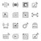 Collection of simple radio frequency identification icon vector illustration