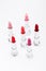 Collection of six glamorous lipsticks of different colors