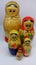 Collection of small wooden Babushka dolls