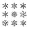 Collection snowflakes