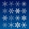 Collection snowflakes vector illustration