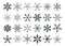 Collection snowflakes vector illustration