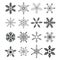 Collection snowflakes vector illustration