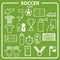 Collection of soccer icons. Vector illustration decorative design