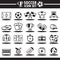 Collection of soccer icons. Vector illustration decorative design