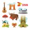 collection of spain icons. Vector illustration decorative design