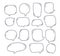 Collection Speech Bubble or chat elements in cartoon Sketch hand drawn bubble speech vector illustration