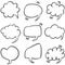 Collection speech bubble doodle style