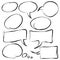 Collection of speech bubbles in hand drawn style