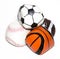 Collection of sport ball with soccer, rugby, baseball and basket