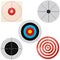 Collection of sport shooting targets for rifle, archery