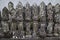 Collection of stone buddha statues at the Kotaiji temple grounds