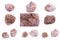 Collection of stone mineral Albit