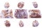 Collection of stone mineral Lepidolite