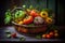 A collection of summer squash, eggplants, and cucumbers in a colorful wire basket, ready to be grilled