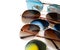 Collection of sunglasses no name on white background