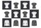 Collection of t-shirts. Vector illustration decorative design