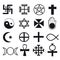 The collection text of religious symbols