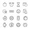 Collection of time icon. Vector illustration decorative design