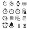 Collection of time icons. Vector illustration decorative design