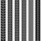 Collection tire tracks. Set of 6 pieces.