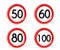 Collection of traffic signs