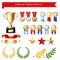 Collection Trophy Elements. Vector