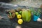 Collection of tropical fruits - Coconut, Mango, Yuca  2020