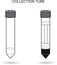 Collection tube SWAB black and white