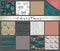 Collection of twelve hand drawn winter holidays seamless patterns