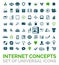 Collection of universal internet concept icons