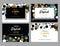 Collection of Universal Modern Stylish Cards Templates with Gold