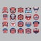 collection of us labor day icons. Vector illustration decorative design