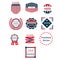 collection of usa election labels. Vector illustration decorative design