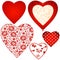 Collection valentine hearts