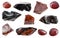 Collection of various Mahogany Obsidian stones