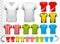 Collection of various soccer jerseys. T