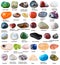 Collection of various tumbled gemstones with names