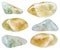 Collection of various tumbled Prasiolite gemstones