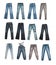 Collection of various types of jeans