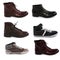 Collection of various types of male shoes