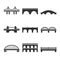 Collection of vector bridges icons