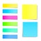 Collection of vector colorful stickers. Different note papers