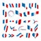 Collection of vector flags of France