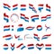Collection of vector flags of Netherlands